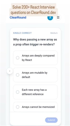 Solve over 200 real ReactJS screening Questions