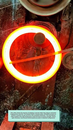 Hot Ring Forging Process Using Industrial Press Machine#metalworking #engeneering #engineering #work