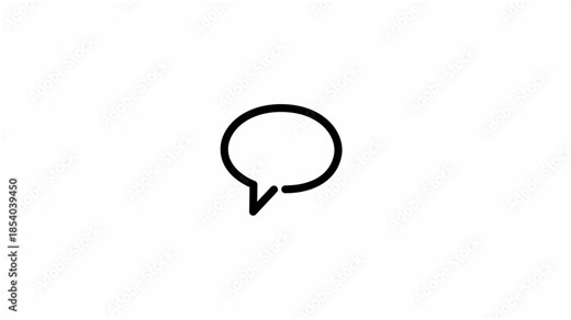 Text message popping up with typing or thinking dots slowly pulsing inside of it taking a long time to type an email or text message with transparent background in 4K animation