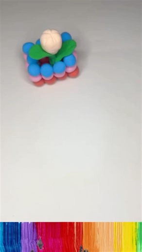 Clay Mixing Colors flower🌷 #coloring#huntrix#trending #clay