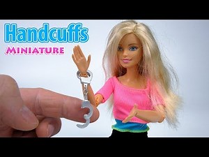 DIY Realistic Miniature police handcuffs | DollHouse | No Polymer Clay!