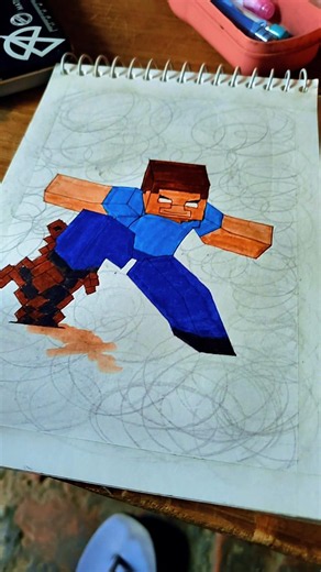 🔥 Herobrine Drawing Edit ⚡ Creepiest Minecraft Character! #minecraft #steve #herobrine #art #drawing