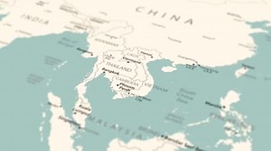 Vietnam World Map Smooth Map Rotation Animation