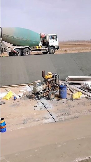 Slope protection pouring concrete construction