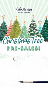 Light up your holidays with a tree that’s all YOURS! 🎄💡 Preorder your ceramic Christmas tree now—deadline is Sept. 30! Paint in October = no studio fee 🎨 Click to order before they’re gone! | Color Me Mine