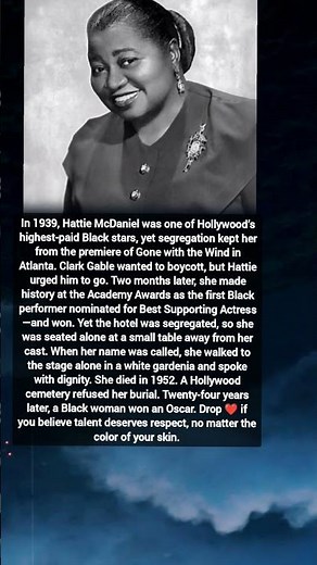 Hattie McDaniel: The Oscar Win That Made History | A Story of Courage & Dignity