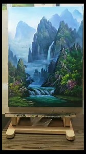 1.2K views · 257 reactions | Acrylic painting of nature scenery.️ . #canvas #landscape #painting #nature #art #acrylic #fbreels | Jun Das | Facebook