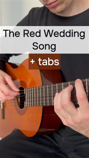 How to play the RED WEDDING song (Easy Guitar Tabs) #acousticcover #fingerstyle #guitarcover