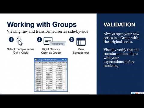 Auto-series in EViews: Running Regressions Without Creating New Variables #econometrics #eviews