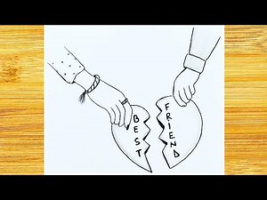 Best friend simple drawing / How to draw your best friend / Pencil drawings for beginners