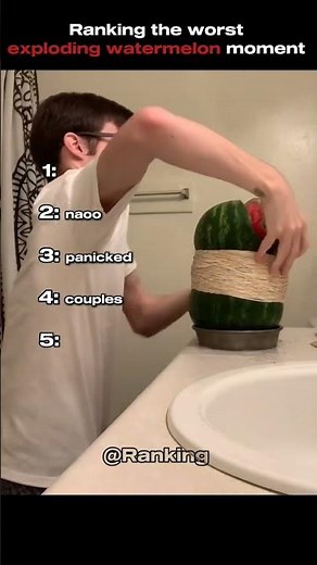 Ranking the worst exploding watermelon moment #funny #ranking