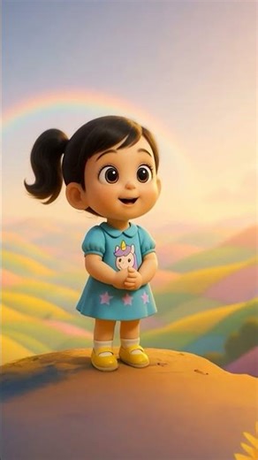 Rainbow Song - Fun Colors Song 🌈 #shorts #kidssong #nurseryrhymes #foryou #trending #hooplakidz