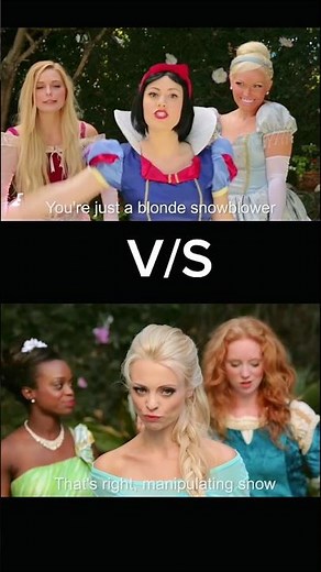 Snow White VS Elsa Rap Battle😁 #shorts