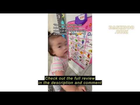Review Just Smarty Alphabet Wall Chart for Toddlers 1-3 | ABCs & 123s Kids Learning Toy | Educationa