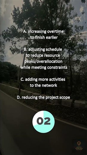 CELE/PRC Construction Management | Resource Leveling Definition MCQ |Scheduling & Resources #shorts