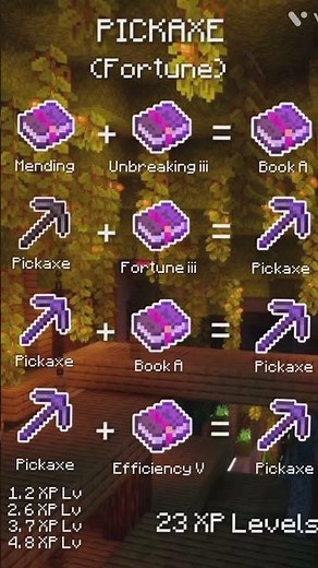 Best way to enchant 2 types of pickaxe! #minecraft #minecrafttutorial #pickaxe