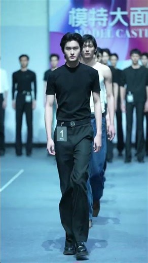 Main Character Energy ✨ The Ultimate Male Model Casting Walk! 🚶‍♂️#fashion #runway #glamour #viral