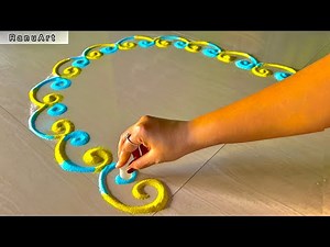 Beautiful Laxmi Mata Rangoli Design | Simple & Easy Lakshmi Puja Rangoli | Ranu Art