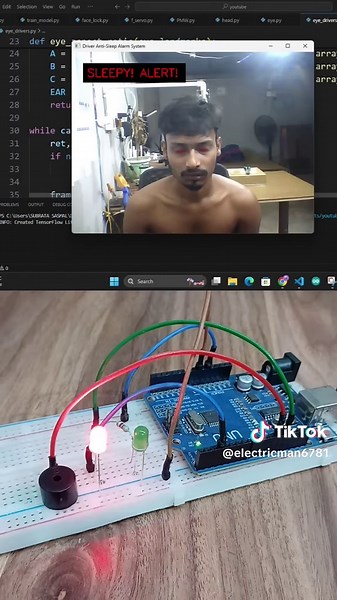 Driver safety system Arduino #electronics #diyproject #arduino #arduinoproject #arduinouno