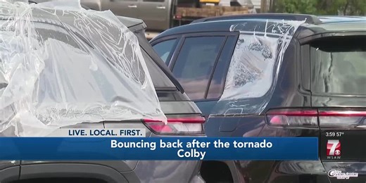 Colby residents, businesses continue clean up after tornado touched down