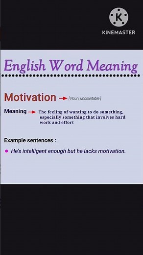 what is the meaning of motivation #education #english