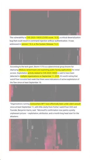 Microsoft Links Storm-1175 to GoAnywhere Zero-Day | Medusa Ransomware Explained 🔥