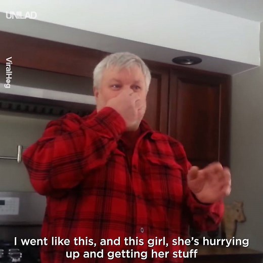 This guy could not stop gagging after trying to tell his wife what he experienced whilst out shopping 😂😂 | UNILAD