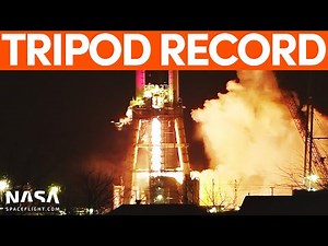 SpaceX Conducts Record Raptor Firing on the Tripod Test Stand