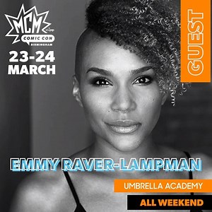 I heard a rumour... Umbrella Academy's Number 3, Emmy Raver-Lampman, is joining the MCM Birmingham line up! Join us as she hangs out with Spaceboy co-star Tom Hopper all weekend! INFO: https://bit.ly/2BfrhbB | MCM Birmingham Comic Con