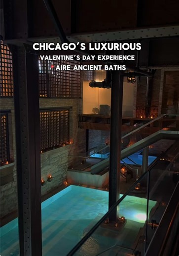 Looking for Chicago’s most luxurious Valentine’s Day experience? 💘 @aireancientbaths is the dreamiest spa date — candlelit pools, soothing thermal baths, and total relaxation. Save this for your Valentine’s plans ✨💕 #chicago #thingstodoinchicago #valentinesday #datenightideas #explorechicago @AIRE Ancient Baths