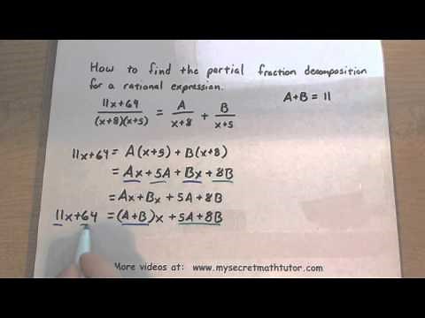 Pre-Calculus - Partial Fraction Decomposition