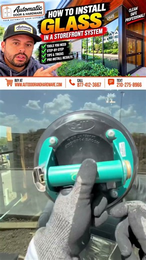 How to Install Glass in a Commercial Storefront or Curtain Wall System #shorts #glass #glazing
