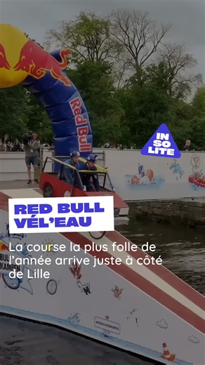 La course la plus folle de l’année débarque pour la première fois en France et ça se passe juste à coté de Lille. C’est Red Bull Vél’Eau, une course de tandem totalement folle et cette année on de la chance car elle se déroule chez nous le 28 juin, sur la base nautique Les Prés du Hem à Armentières. #lille #lilleaddict #lillemaville #hautsdefrance | Lille Addict