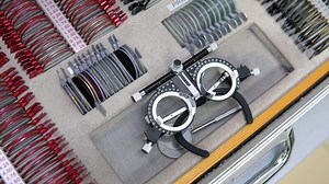 Lens set for the selection of glasses in an ophthalmology clinic