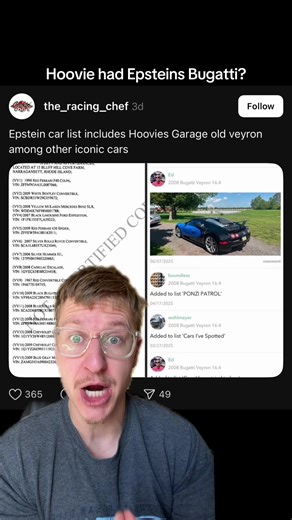 Hoovie owned Epsteins Bugatti?#greenscreen | Bugatti