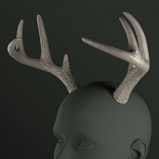 Digital 3D Model for Deer Antlers | Tracy - Etsy