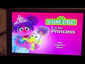 DVD Menu Sesame Street P is for Princess 2011 DVD Australia