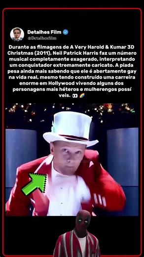 During the filming of A Very Harold & Kumar 3D Christmas (2011), NPH joked about the irony