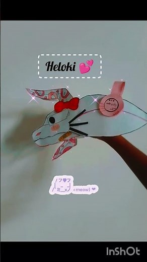 Hello Kitty + Dragon Puppet ✨ #paperdragon #dragonpuppets#artchannel