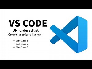 How to Create an Unordered List in Visual Studio Code | HTML Tutorial