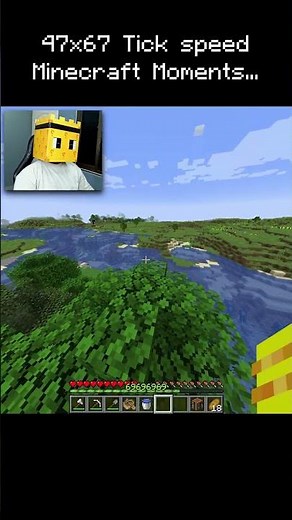 47x67 Tick Speed Minecraft Moment.... #minecraft
