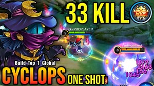 16K views · 131 reactions | WTF Damage!! 33 Kills Cyclops Best One Shot Build!! - MLBB #gameplayproplayer #cyclops #MLBB | Gameplay Proplayer Live | Facebook