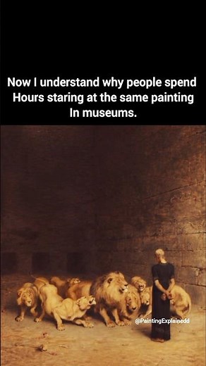 Daniel and the Lion's den 1872 #paintingexplained #painting #storytelling #classicalart #shorts #yt