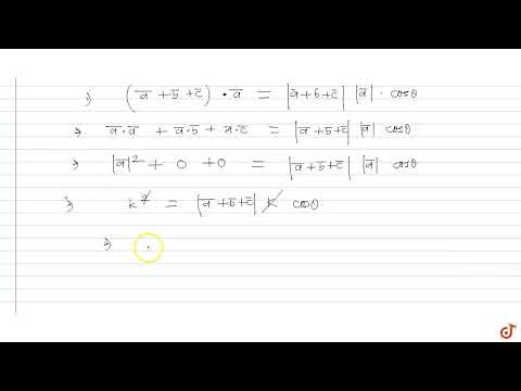 If `a, b,c` are three mutually perpendicular vectors of equal magnitude, then the angle `theta