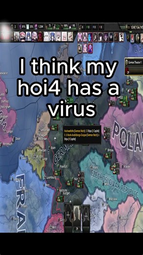 Every menu in my hoi4 is anime now #hoi4 #anime #gaming #shorts