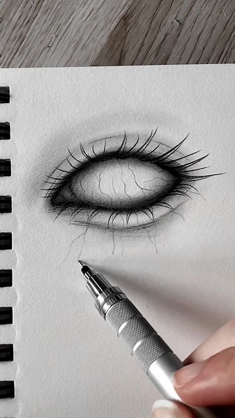 Easy Dark Drawing Ideas with Simple Eye Sketch Tutorial