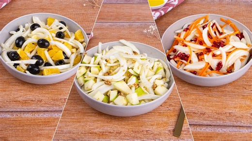 3 Easy Fennel Salad Recipes with Apple, Orange, and Pomegranate