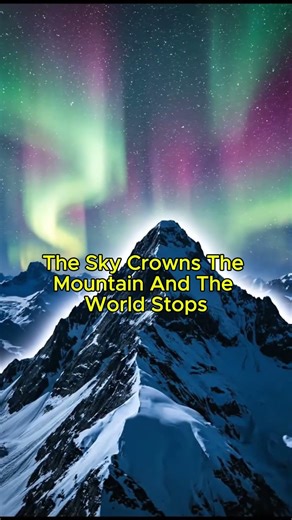 Northern Lights Behind Mountain Peak #Aurora #NorthernLights #Mountains #4K #Cinematic