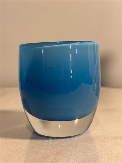 Glassybaby Healing Light Votive | Handblown Cased Glass Candle Holder | Small Rounded Form Thick Clear Casing Studio USA | Vintage - Etsy