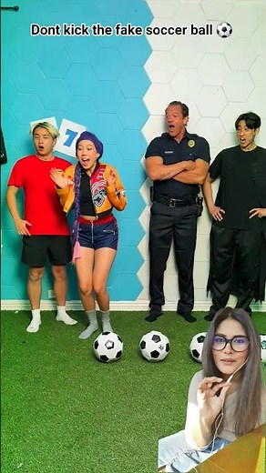 Don't kick the fake soccer ball⚽️ #soccer #funny #football #challenge #squidgamchallenge #funnymemes